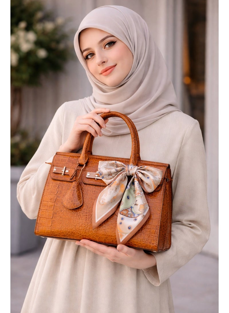 Women's Elegant Silk Scarf – Long Skinny Printed Fashion Accessory - Image 3